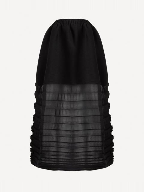 Black MOVING KNIT Midi Skirt