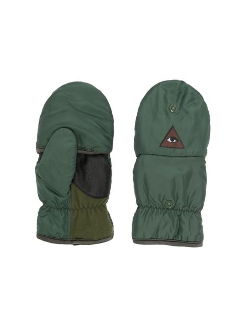 eye patch-detail padded gloves