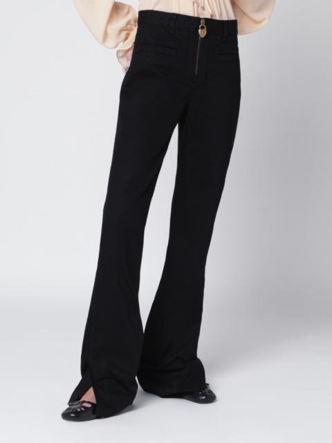 Black slim jeans with charm zip