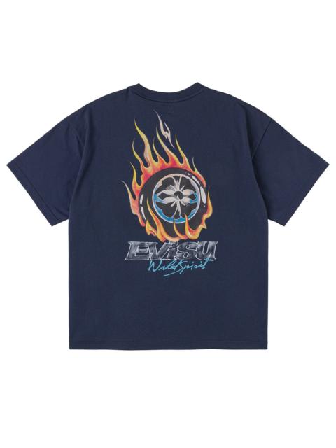 Flaming Kamon Snooker Print T-shirt