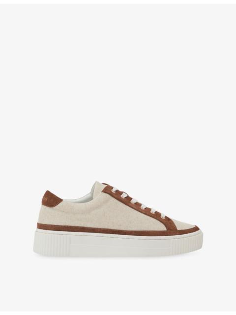 Leanne Suede and Cotton Trainers