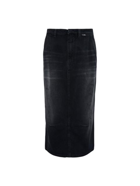 Midi Skirt Black Denim