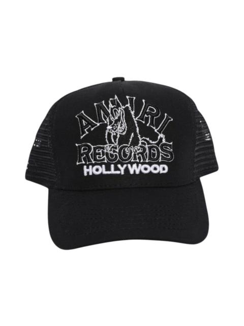 AMIRI Wolf Logo Trucker Hat Black