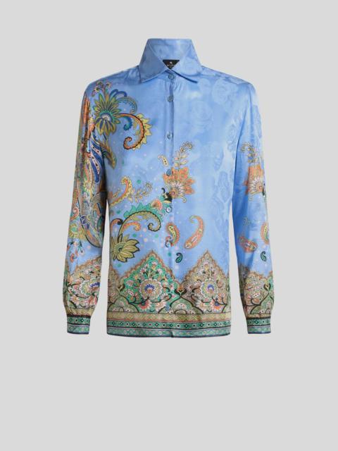 ROSE JACQUARD AND FLORAL PAISLEY SHIRT