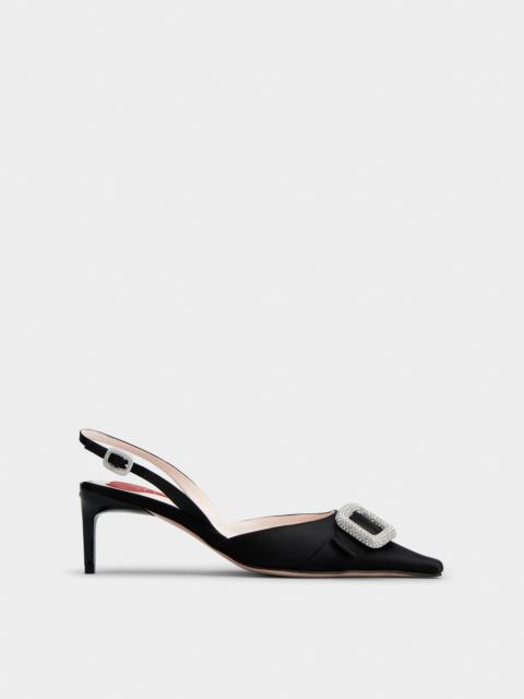 Viv’ Canard Slingback Pumps in Satin