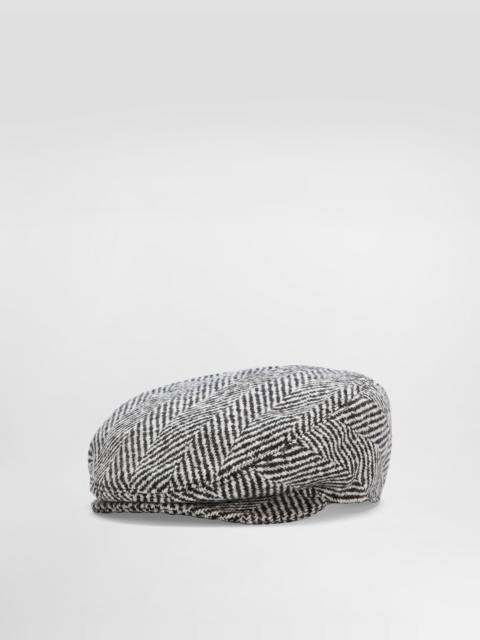 Shetland chevron flat cap