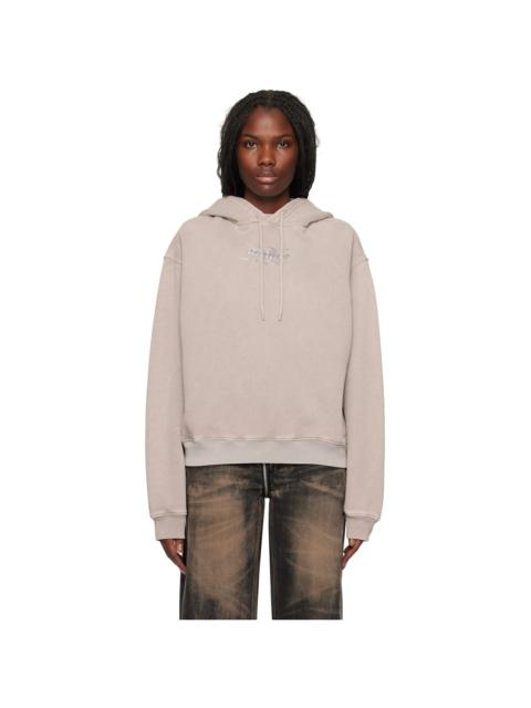 Taupe Blade Logo-Embossed Hoodie