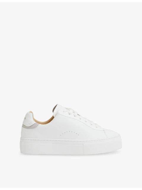 Francesca Chunky-Sole Leather Low-Top Trainers