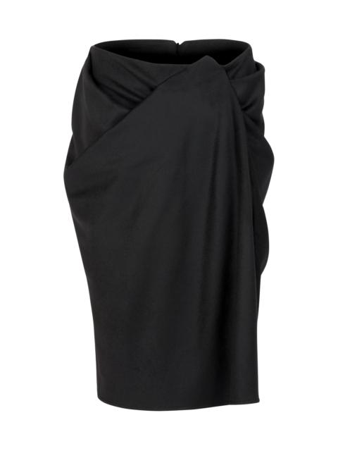 CREASE SKIRT BLACK WOOL