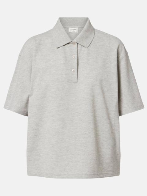 Cassandre cotton-blend piqué polo shirt