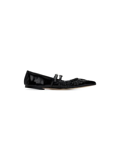 Black Naplak Ballerina Flats