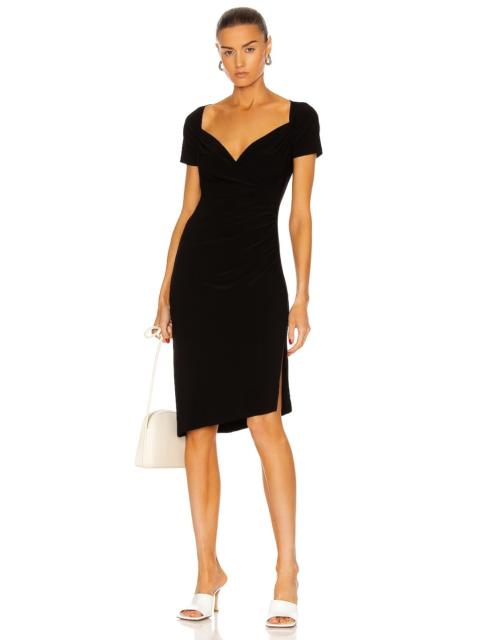 Sweetheart Side Drape Dress