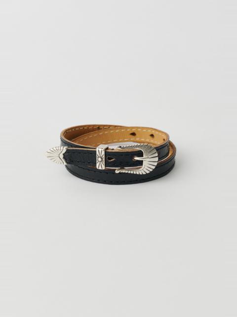Cowboy Wrap Around Deep Black Leather