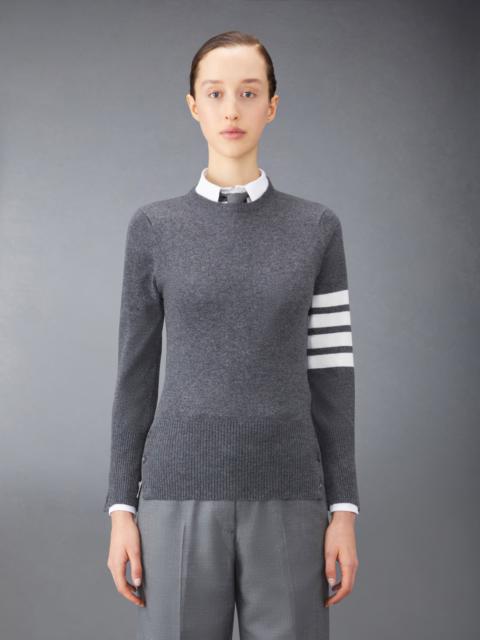 CASHMERE 4-BAR CLASSIC CREW NECK PULLOVER
