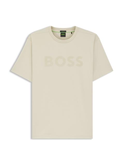 TONAL-LOGO T-SHIRT IN STRETCH COTTON
