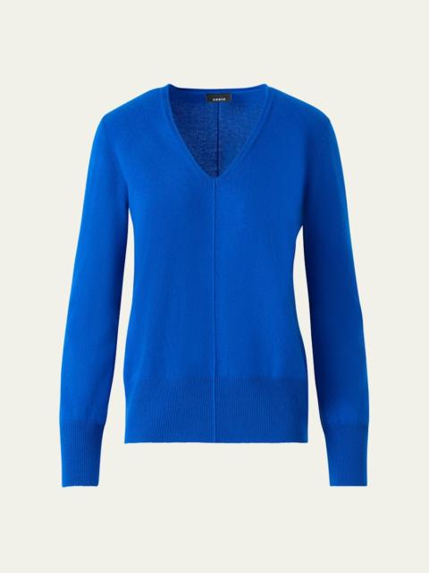 V-Neck Pure Cashmere Knit Sweater