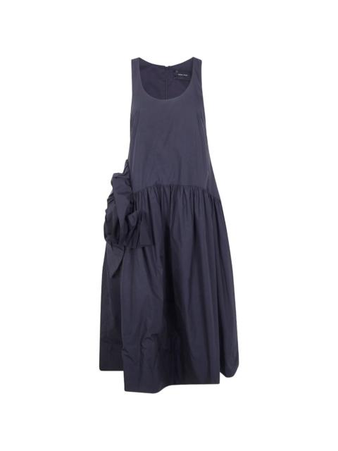 ruffled-detail midi dress