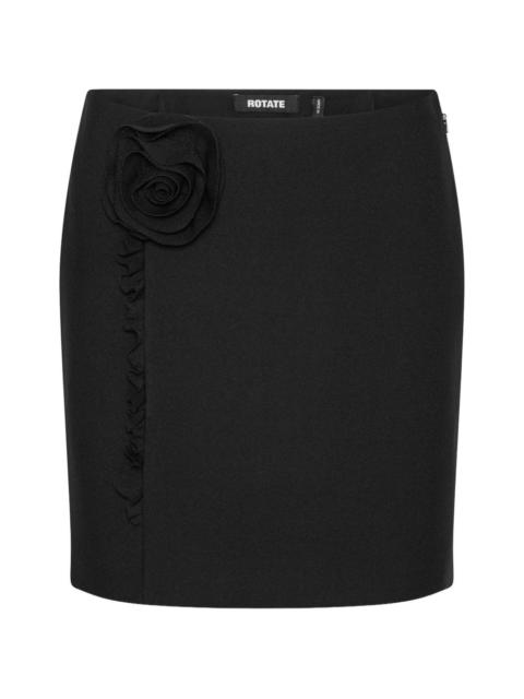 crepe flower mini skirt