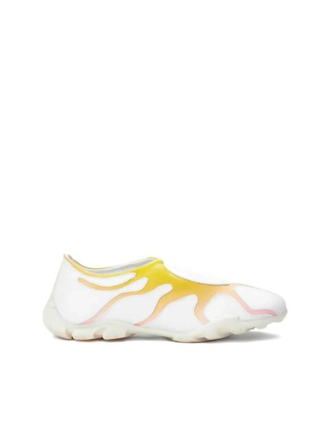 wave-patterned slip-on sneakers