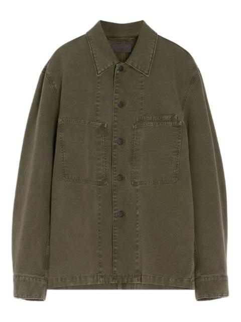 patch-pocket denim overshirt