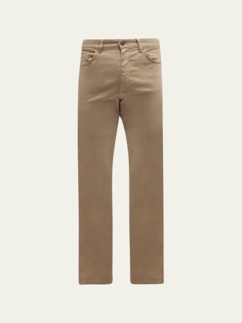 Men's Brushed Cotton 5-Pocket Trousers