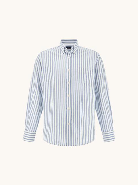 COTTON POPLIN SHIRT WITH STRIPED PATTERN