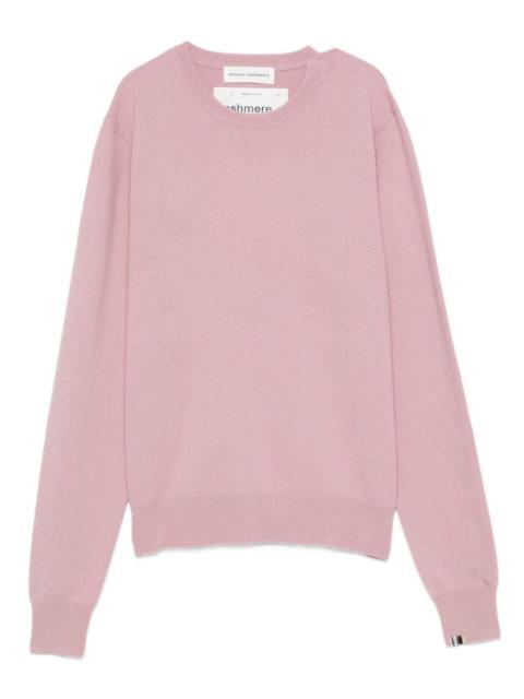 round-neck cashmere-blend sweater