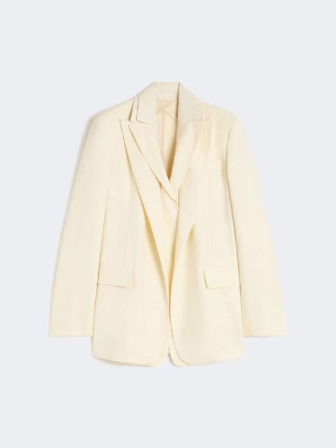Viscose-blend double-collar blazer - LIGHT YELLOW