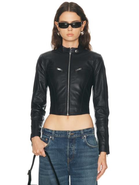 Danica Leather Racer Jacket