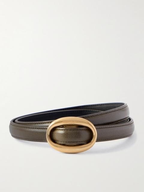 Glossed-leather Belt