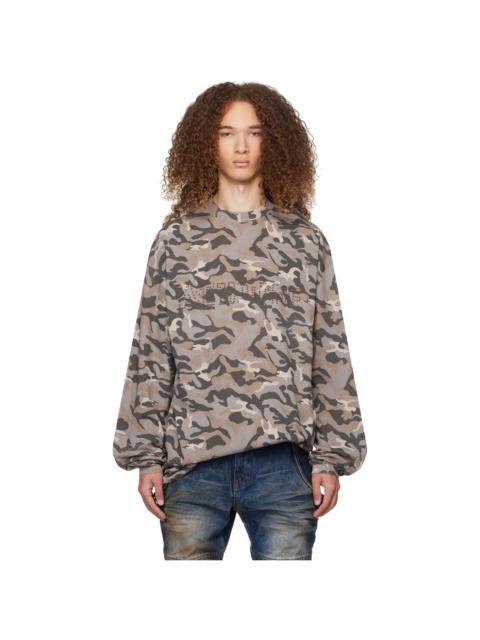Gray Camo Long Sleeve T-Shirt