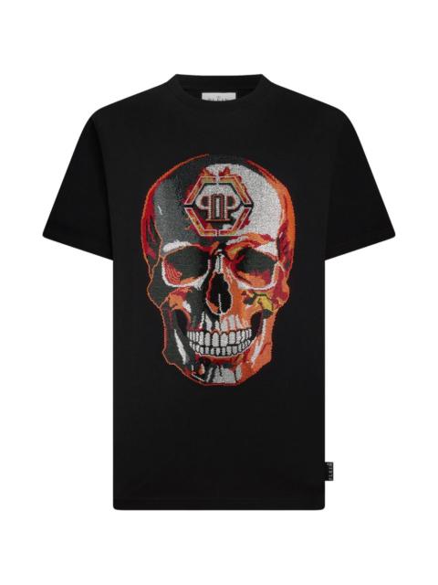 rhinestone-skull T-shirt