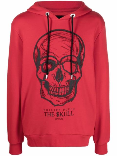 Skull graphic-print hoodie