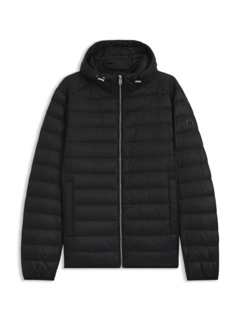 PADDED JACKET IN WATER-REPELLENT FABRIC WITH DETACHABLE HOOD