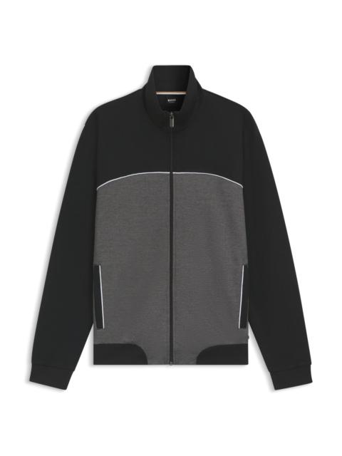 JACKET WITH CONTRAST PIPING