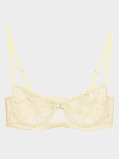 Vinca Beaded Floral Lace Balconette Bra