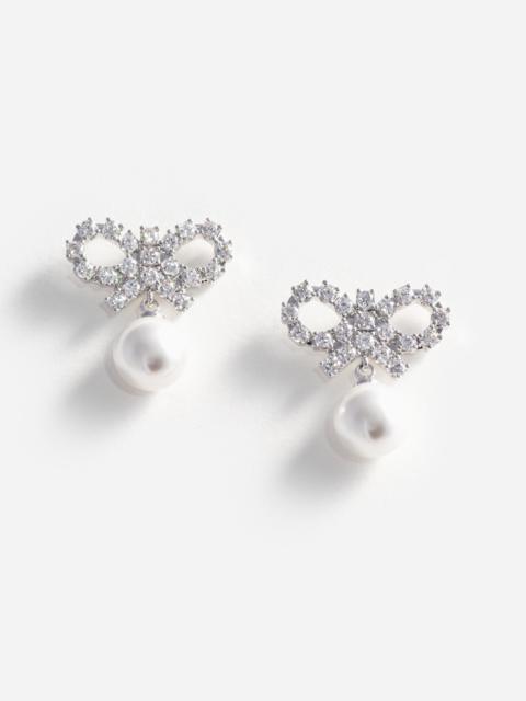 Micro Bow Pearl Earrings