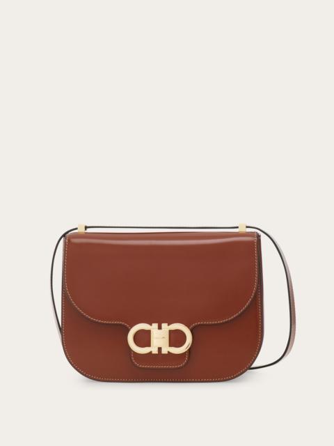 Double Gancini North-South crossbody bag