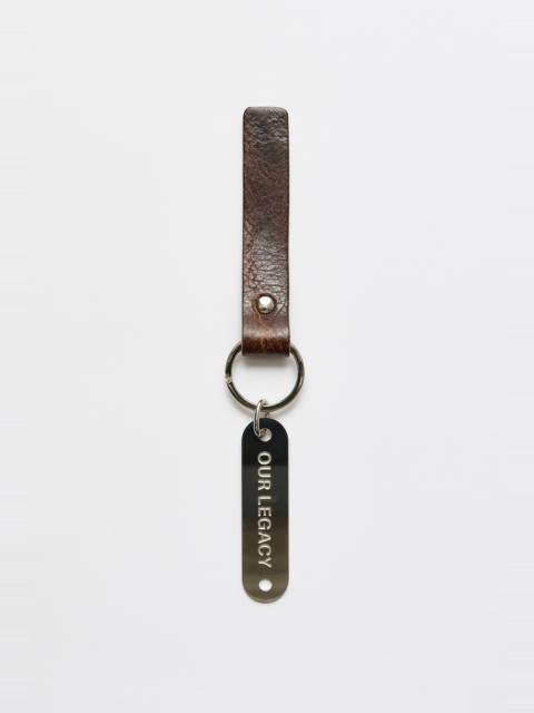 Ring Keyring Brown Leather