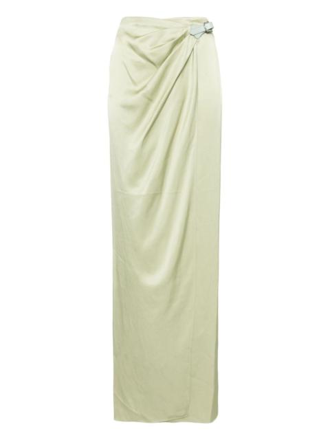 belted wrapped maxi skirt