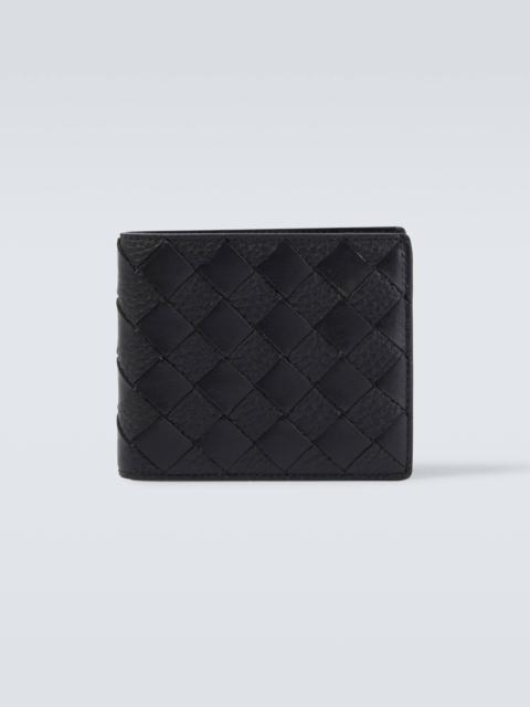 Intrecciato leather wallet
