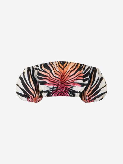 Ray Of Paradise Print Crop Top