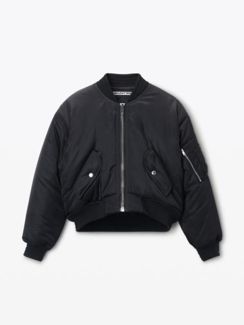 Logo-Embroidered Bomber Jacket