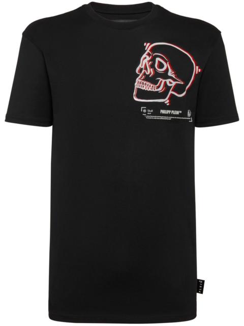 Skull-print round-neck T-shirt