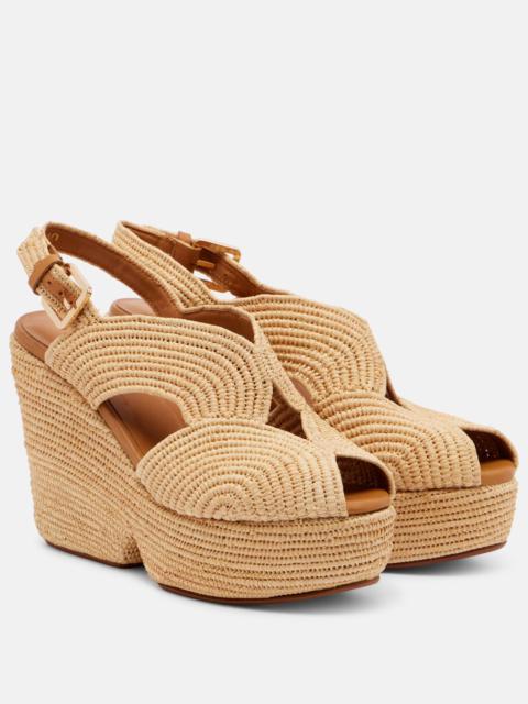 Dolce raffia platform sandals