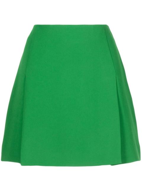 slits silk mini skirt