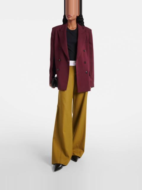 High-rise straight pants