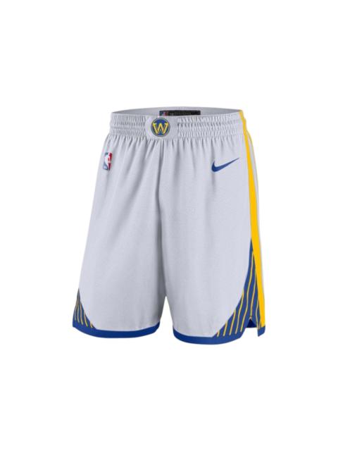 Nike NBA Golden State Warriors Association Edition Swingman Shorts White/Yellow