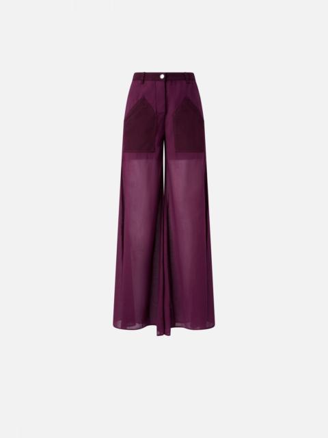COTTON PALAZZO TROUSERS WITH POCKETS