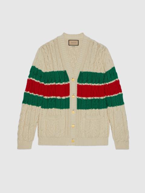 Cotton cardigan with Web